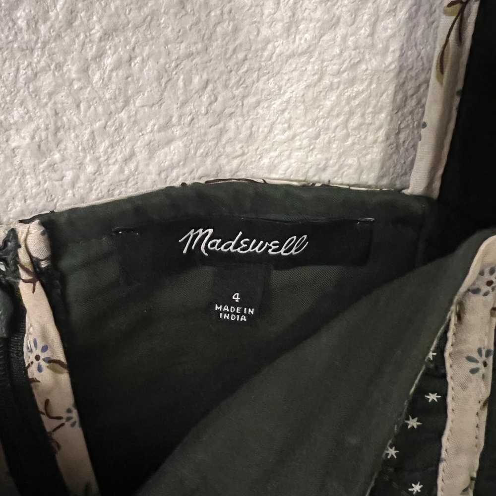 Madewell Green Patchwork Mini Dress | Size 4 - Picture 10 of 12